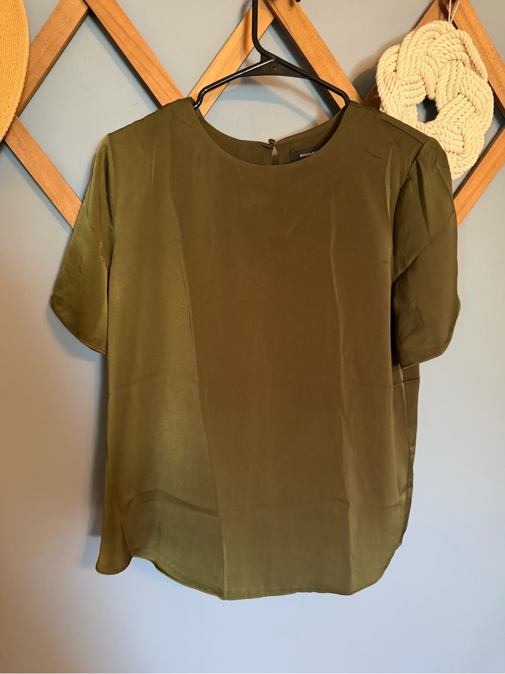 Banana Republic Olive Green Women's Blouse